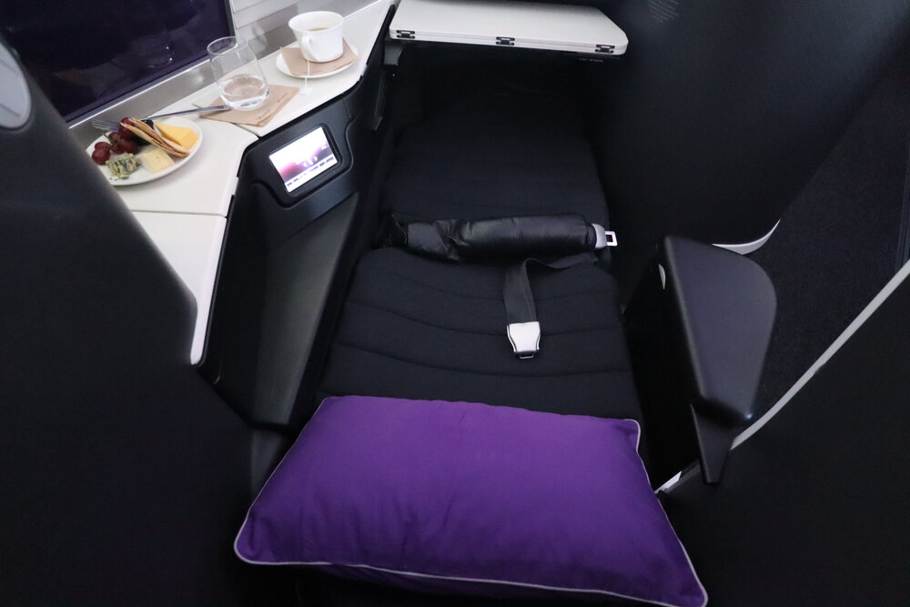 Virgin Australia business class – Lie-flat bed