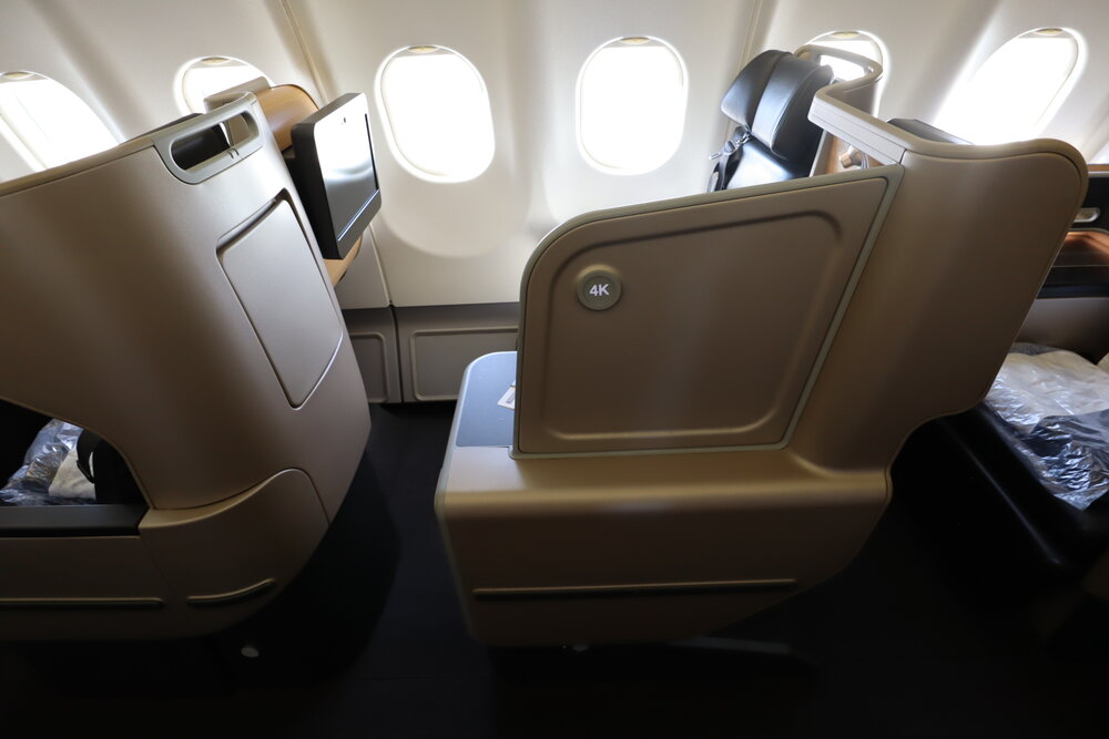 Qantas business class – Seat 4K