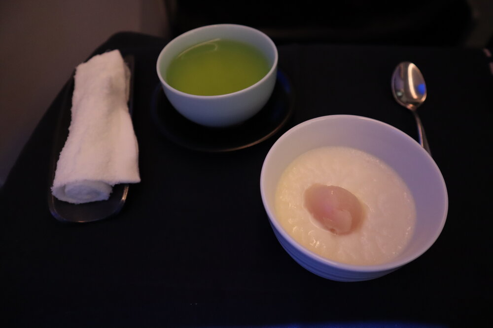 Japan Airlines business class – Lychee pudding