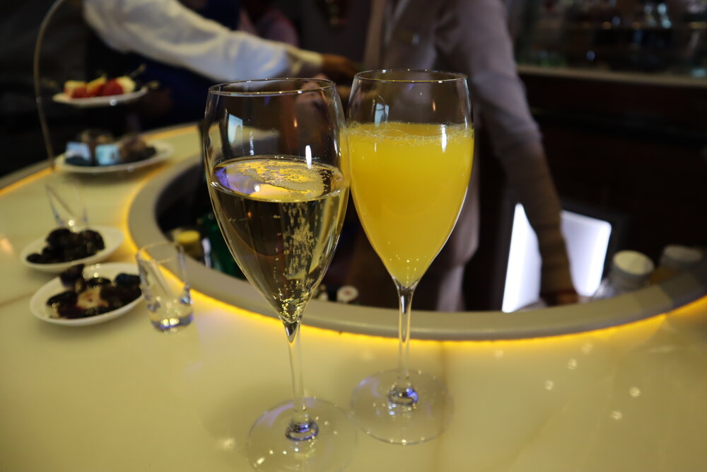 Emirates A380 First Class – Fifth glass of 2009 Dom Perignon