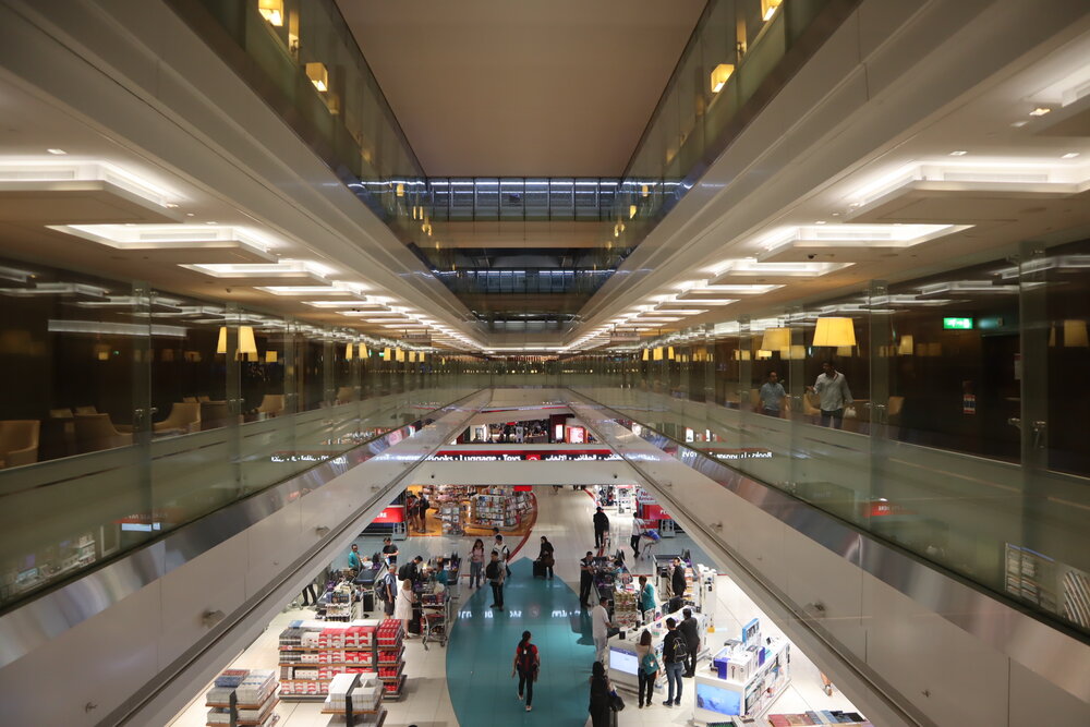 Emirates First Class Lounge (Concourse A) – Overlooking the concourse