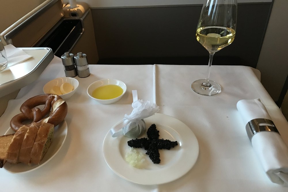 Lufthansa First Class – Caviar