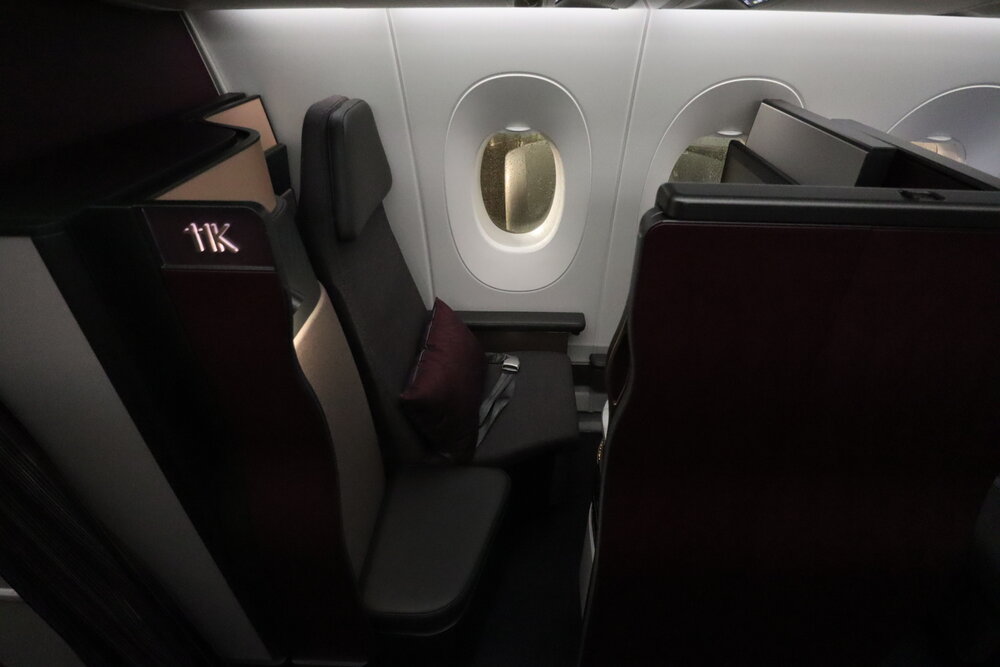 Qatar Airways A350 Qsuites business class – Seat 11K