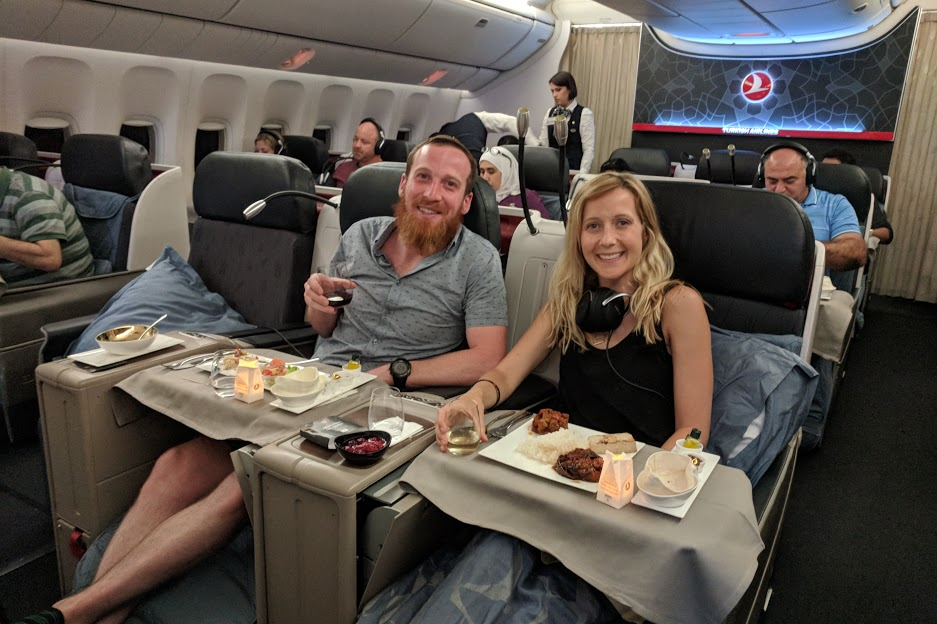 Onboard Turkish Airlines business class , my first long-haul business class redemption, June 2018.