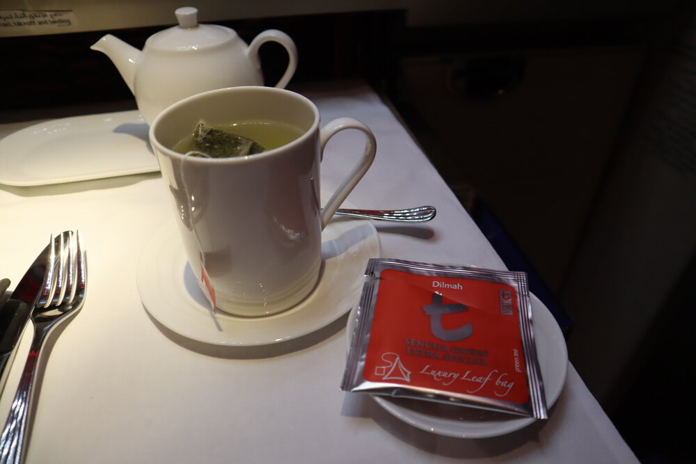 Emirates 777 New First Class – Sencha green tea