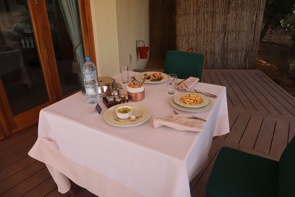 Al Maha Desert Resort Dubai – Room service lunch