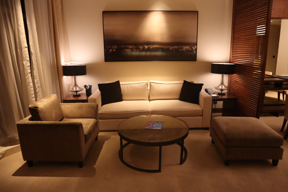 JW Marriott Marquis Dubai – Deluxe Corner Suite living area