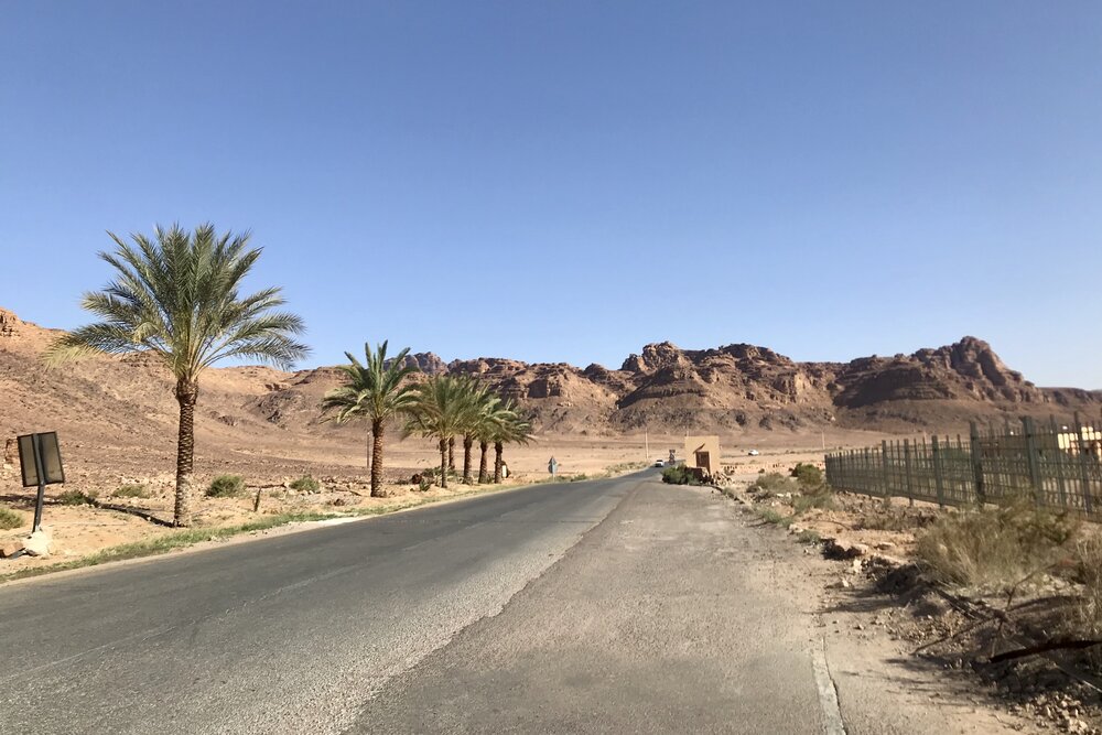 Driving to Wadi Rum