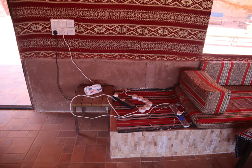 Wadi Rum Bedouin Camp – Common tent charging station