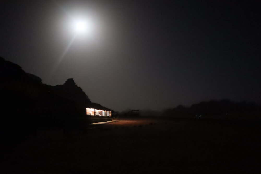 Wadi Rum Bedouin Camp by night