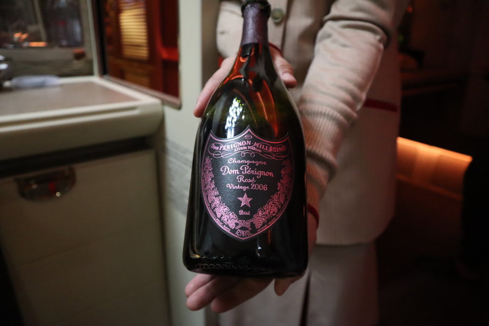 Dom Perignon Rosé 2006 on Emirates First Class