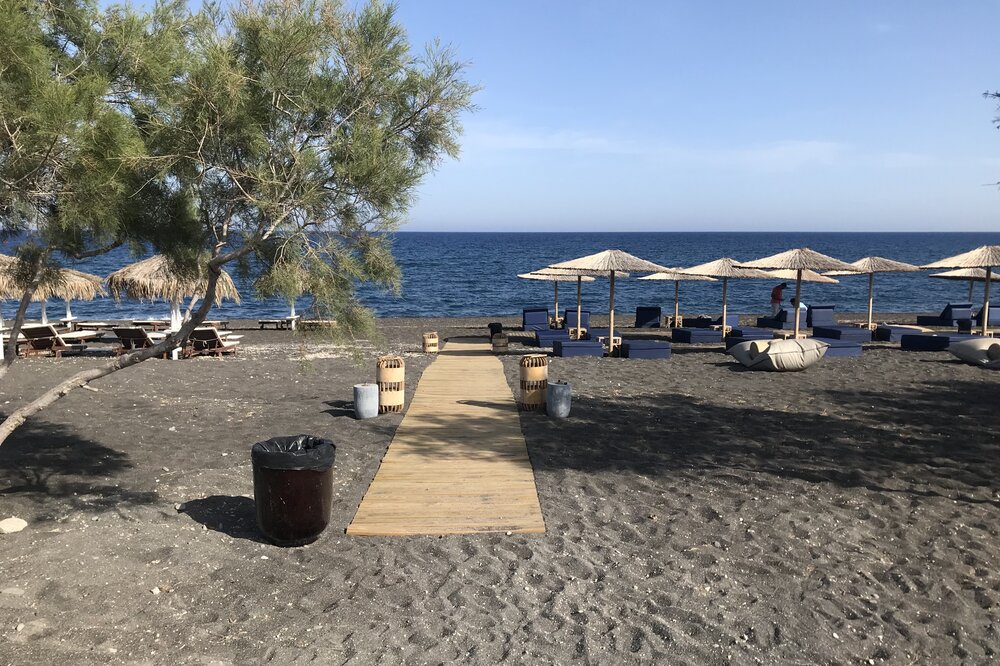 Black sand beach, Perivolos, Santorini