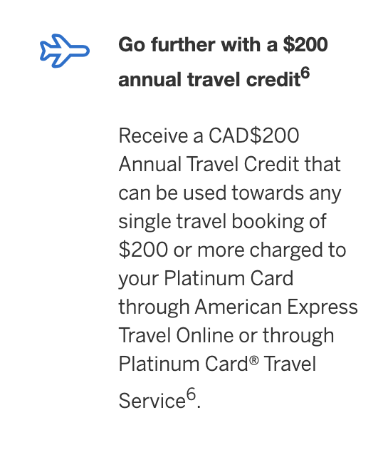 travel bonus for American Express Travel Online