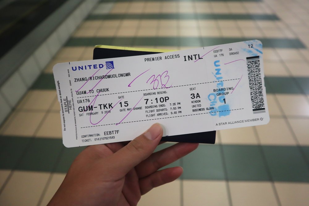 Boarding pass to Chuuk