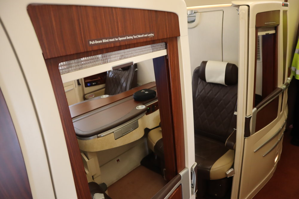 Singapore Airlines Suites Class – Seat 3C