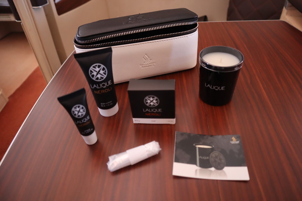 Singapore Airlines Suites Class – Lalique amenity kit