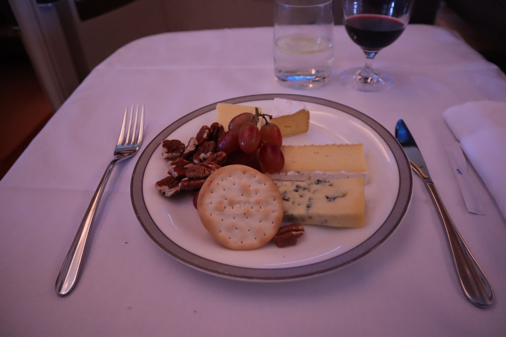 Singapore Airlines Suites Class – Cheese plate