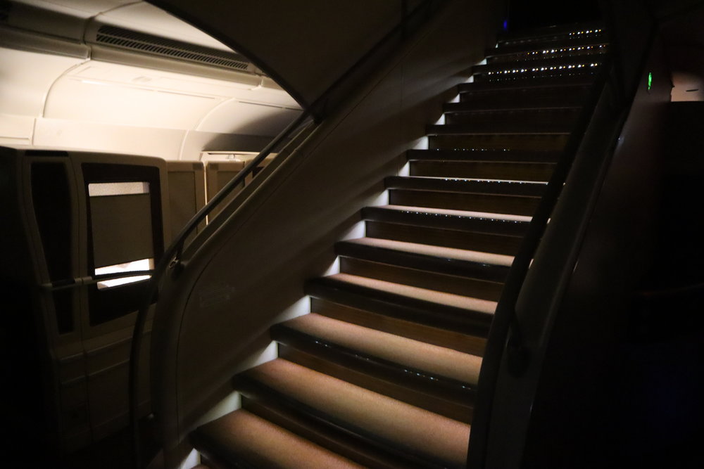 Singapore Airlines Suites Class – Airbus A380 staircase