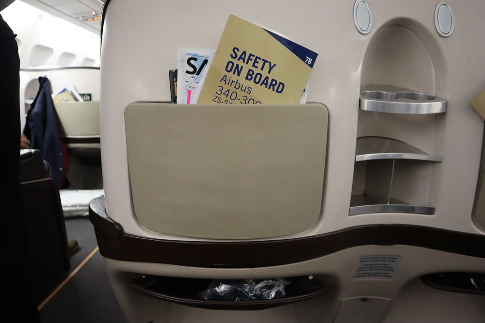 South African Airways business class – Literature pouch