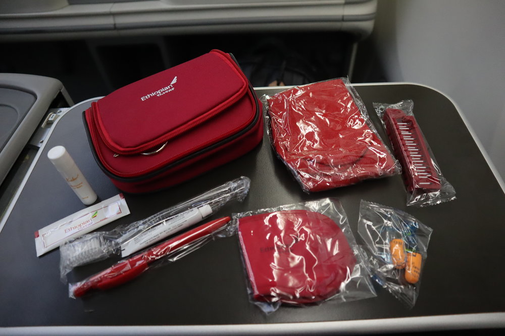 Ethiopian Airlines business class – Amenity kit contents