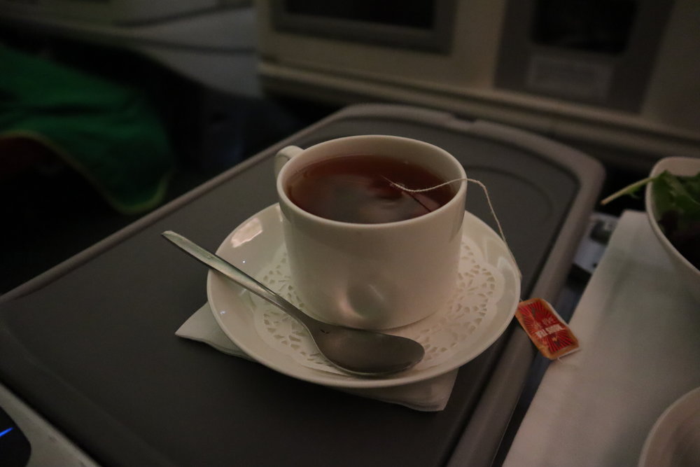 Ethiopian Airlines business class – Black tea