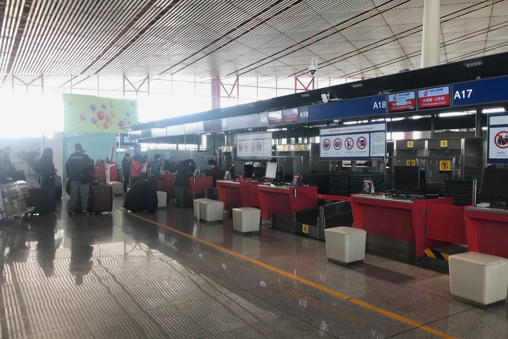 Air China premium check-in, Beijing