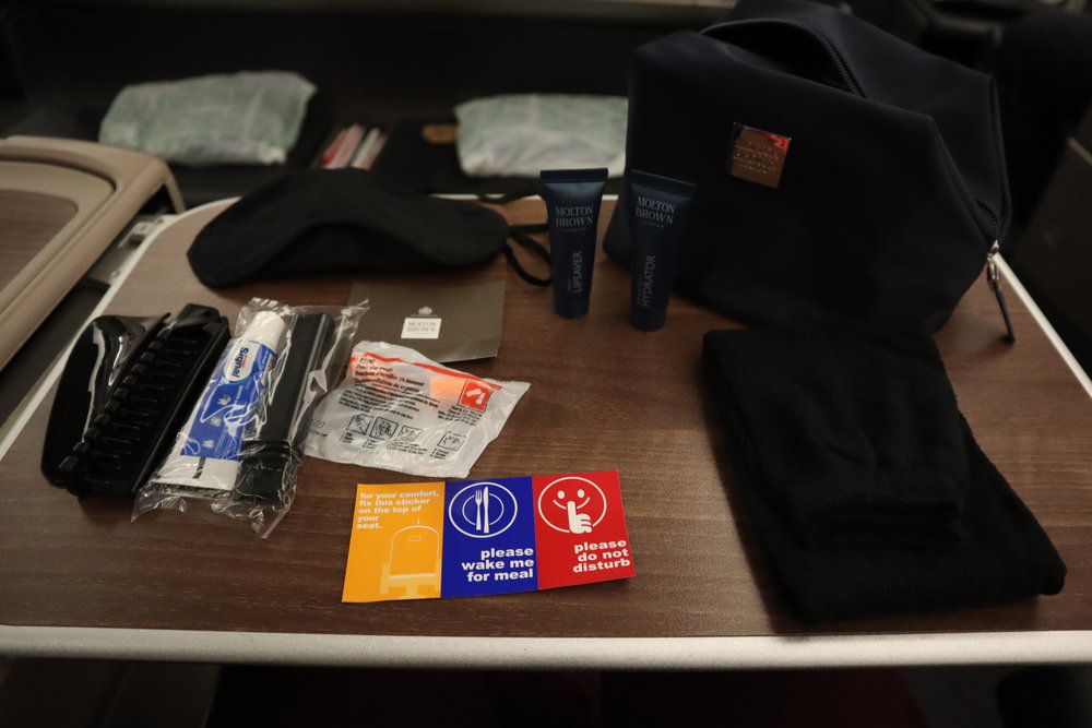 Turkish Airlines A330 business class – Amenity kit contents