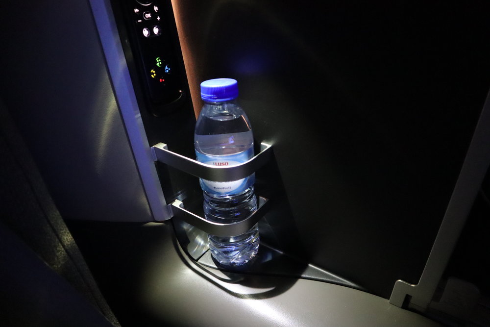 TAP Air Portugal business class – Bottled water