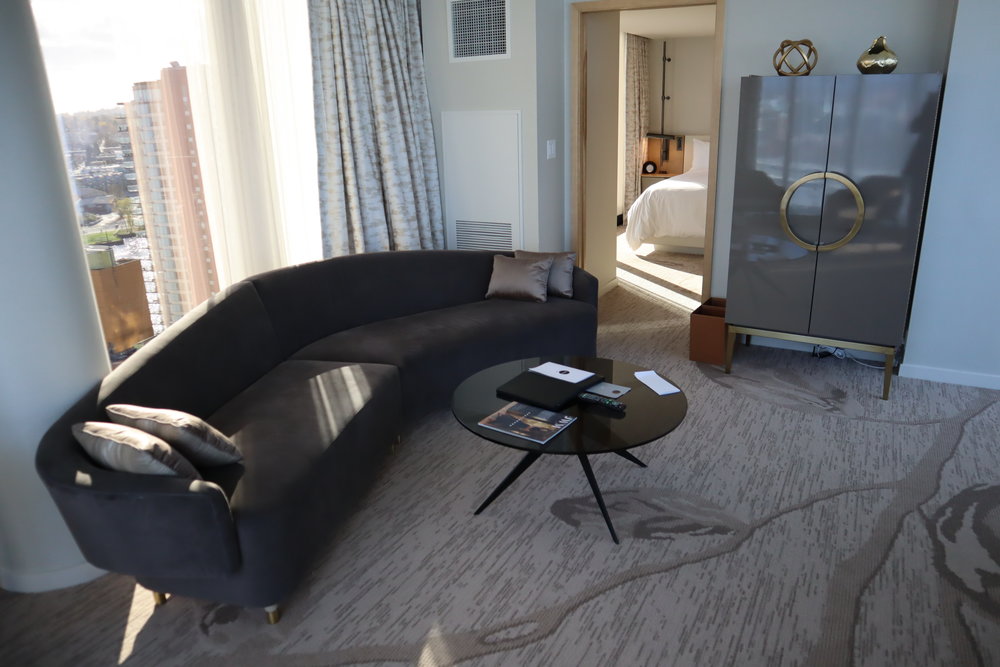 JW Marriott Parq Vancouver – One-bedroom suite living room