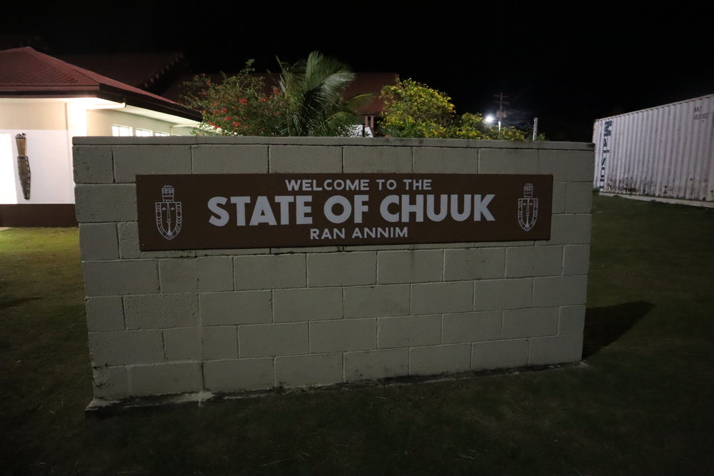 Welcome sign at Chuuk International Airport