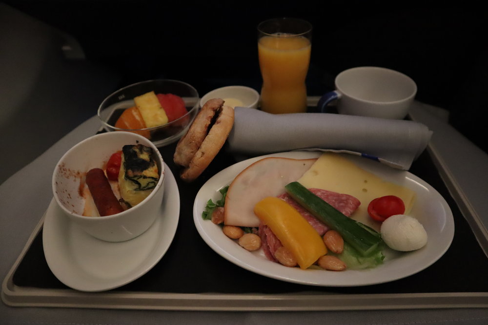 SAS business class – Pre-landing meal