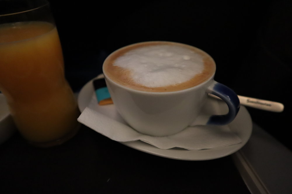 SAS business class – Cappuccino