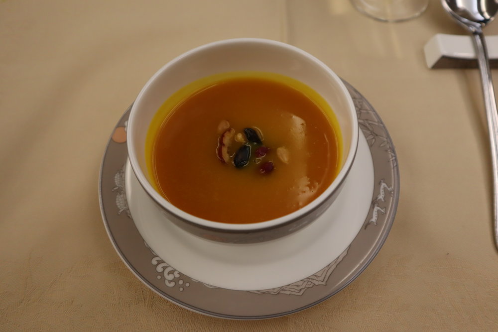 Asiana Airlines First Class – Pumpkin porridge