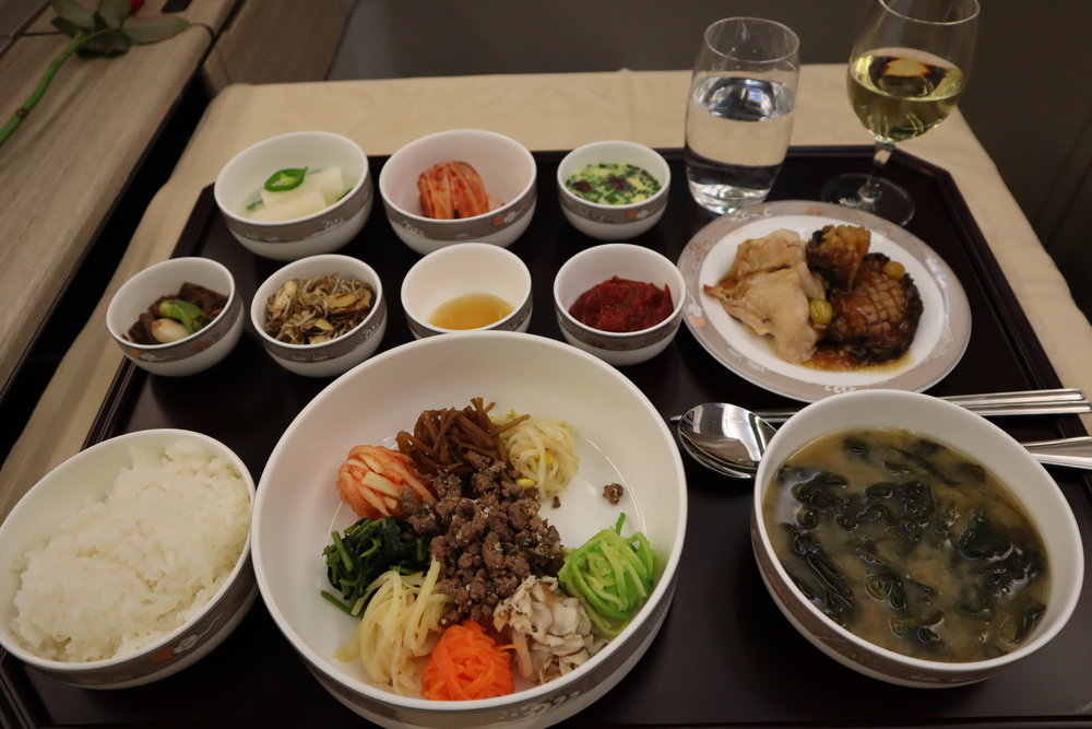 Asiana Airlines First Class – Bibimbap presentation