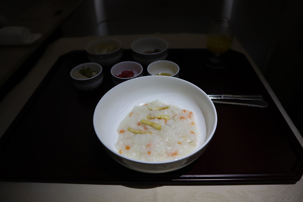 Asiana Airlines First Class – Ginseng porridge