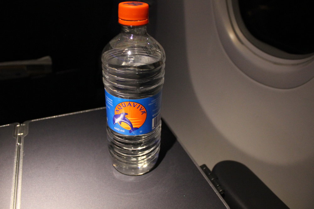 Copa Airlines business class – Bottled water