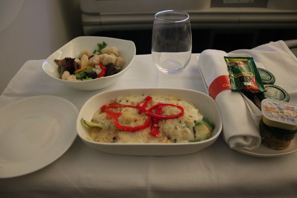 Ethiopian Airlines business class – Fish in cream sauce