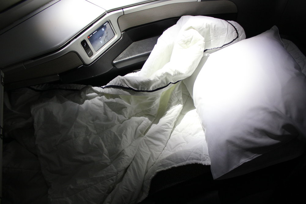 Air Canada business class – Bed