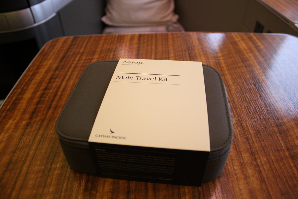 Cathay Pacific First Class – Aesop amenity kit