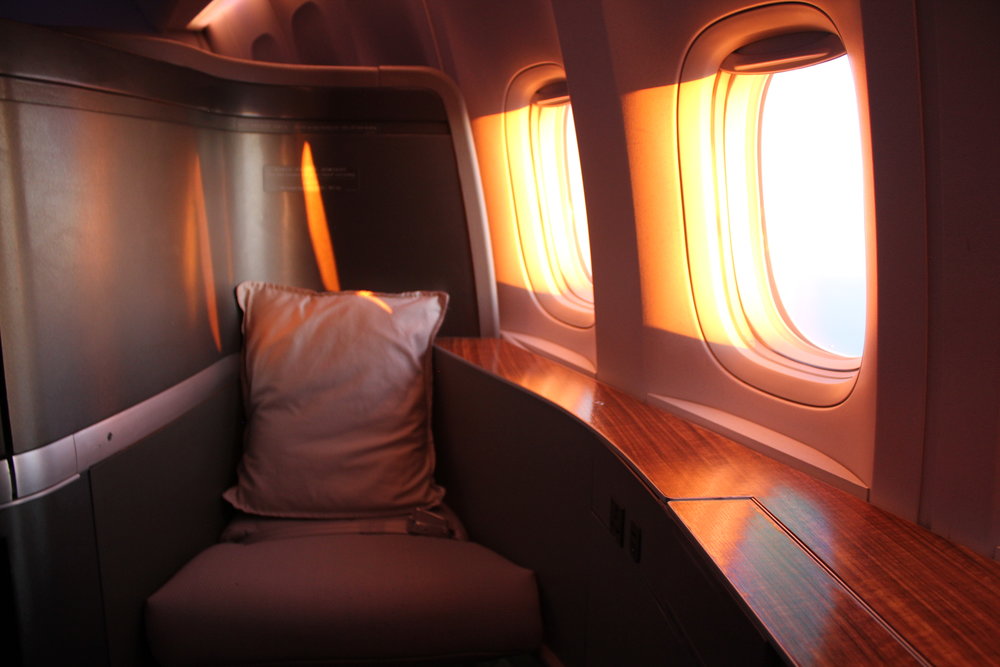 Cathay Pacific First Class – Sunset