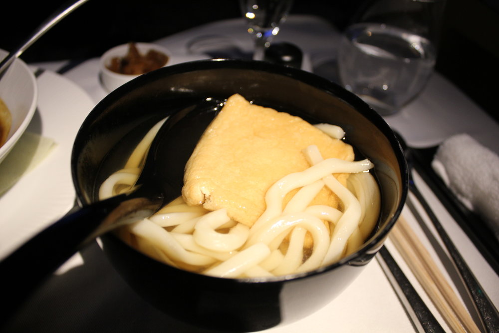 ANA First Class – Udon noodles