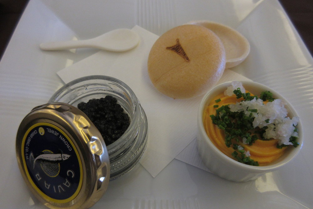 Japan Airlines First Class – Caviar