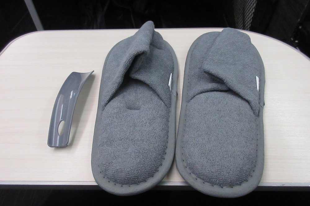 Japan Airlines business class – Slippers