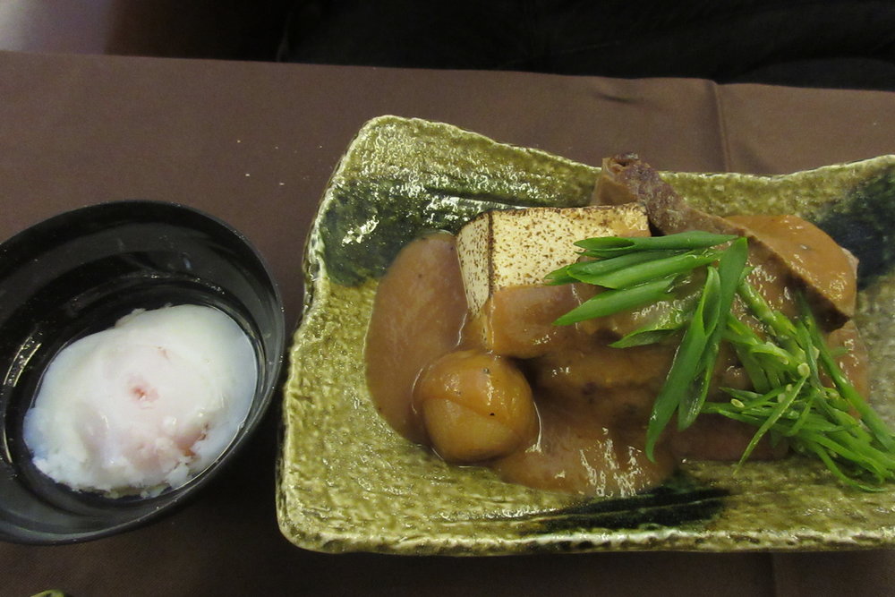 Japan Airlines First Class – Beef fillet sukiyaki with slow-cooked egg