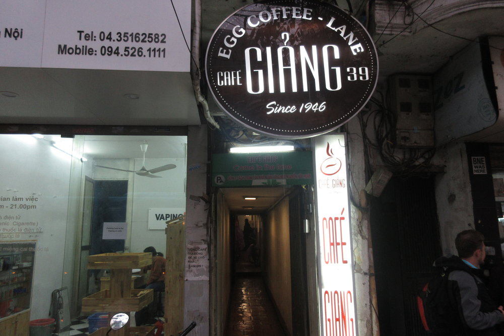 Old Quarter, Hanoi – Cafe Giang entrance