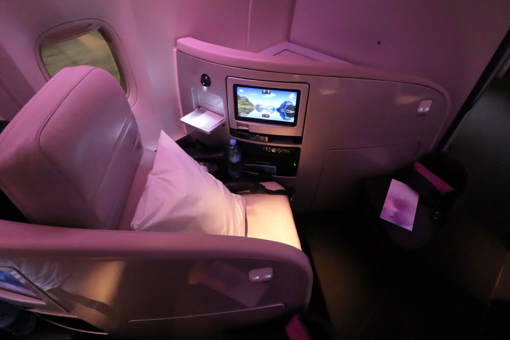 Air New Zealand business class – Seat 9A