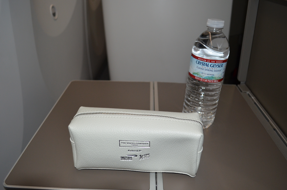 British Airways 787 business class – The White Company amenity kit