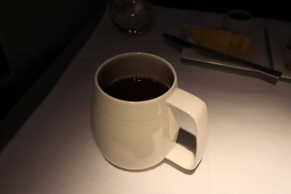 Air New Zealand business class – Black tea