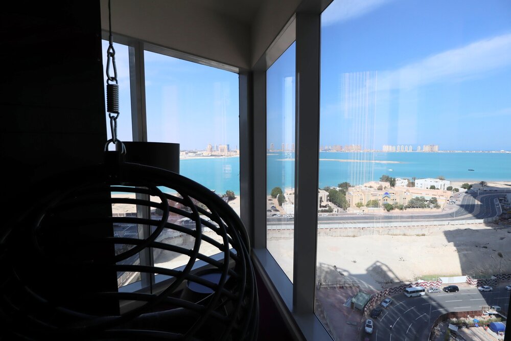 W Doha – WOW Suite living room views