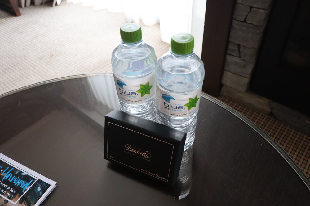 Hilton Queenstown – Bottled water and box of chocolates